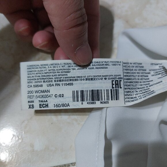 MNG Mango Basics Work Casual Professional Silky Top Black White Soft Comfortable - Picture 5 of 11